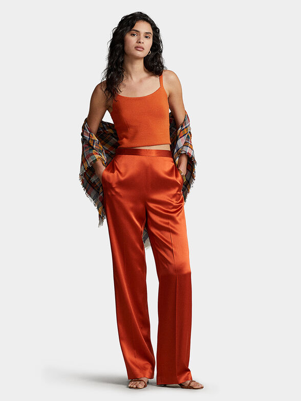 Orange wool blend top - 2