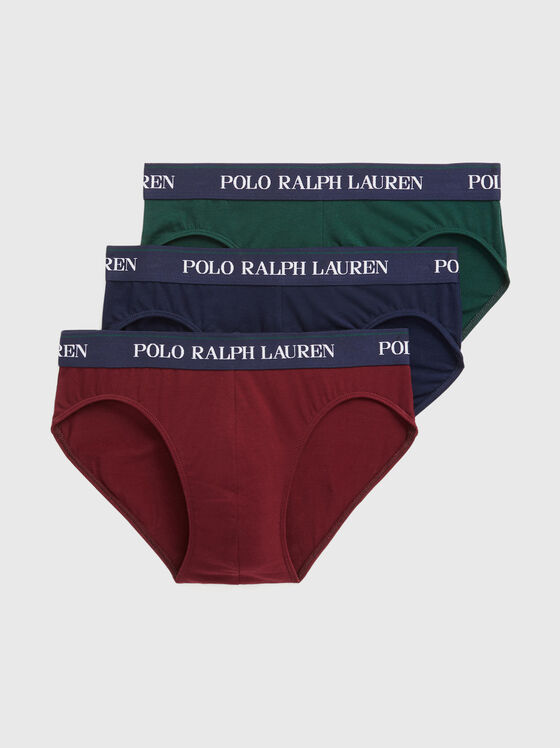 Set of three pairs of logo briefs - 1