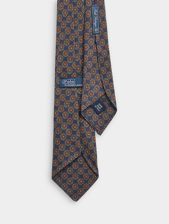 Silk tie with multicolor pattern - 2