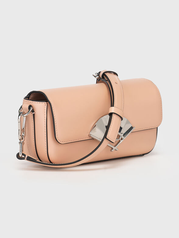 K/SIGNATURE beige leather bag with logo accent - 5