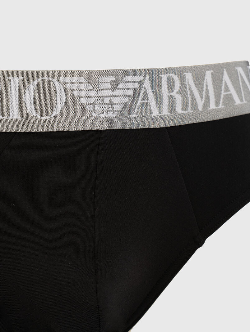 Cotton briefs with logo detail - 3
