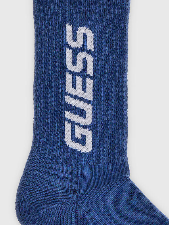 Socks with logo accent in black - 2