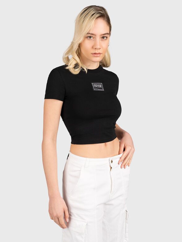 Black T-shirt with accent logo - 1