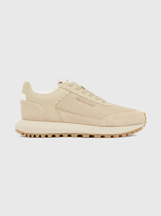 Suede sneakers with logo detail - 1