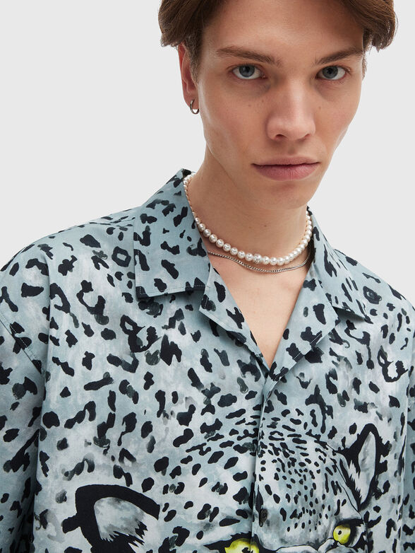 EGEENO cotton shirt with animal print - 4