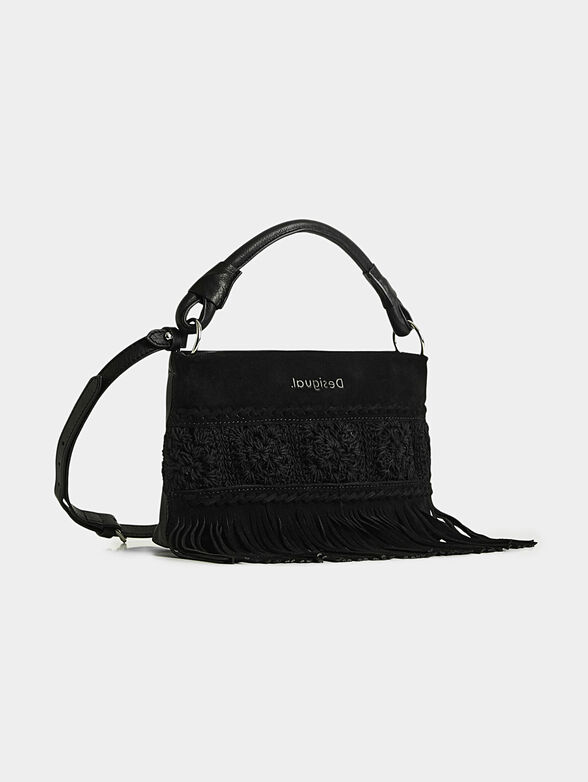 Leather sling bag with tassels - 3