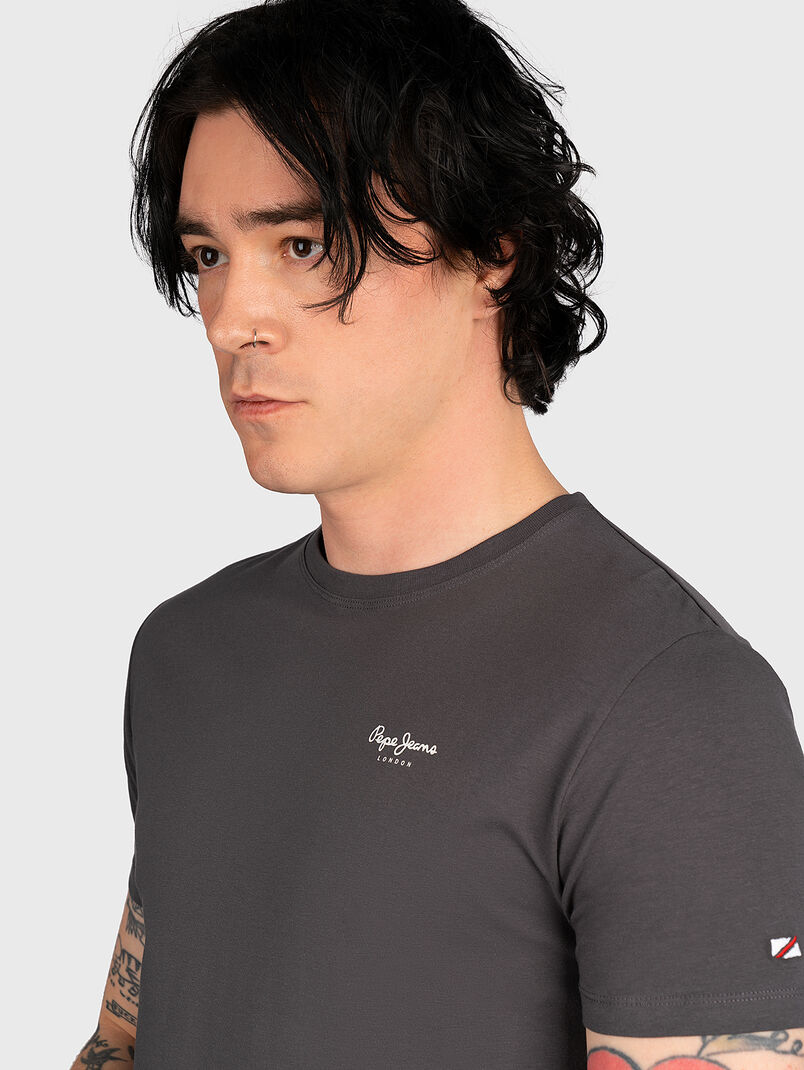 JACK dark blue T-shirt with logo detail - 3