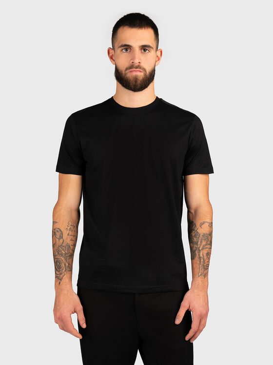 Черна памучна тениска - 1