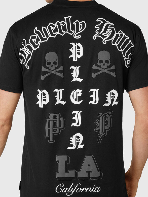 Accent back print T-shirt  - 4