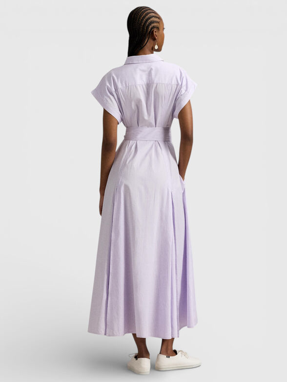 Striped shirt dress with belt - 2