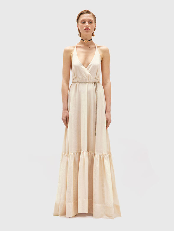 Maxi dress with V-neck - 1