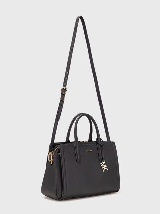 Leather bag with golden logo detail  - 2