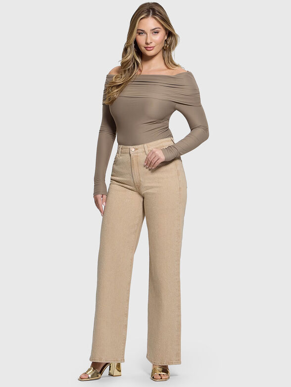 Jeans with appliquéd crystals - 5