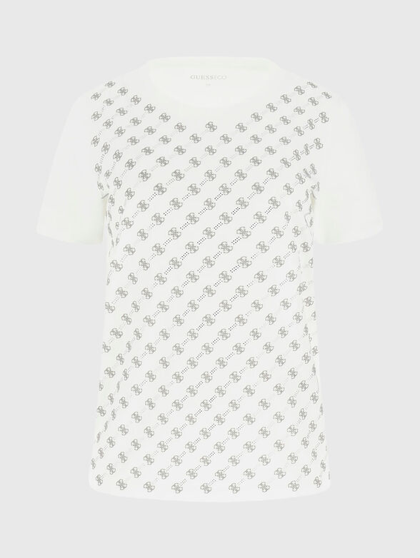 T-shirt with 4G logo rhinestones - 1