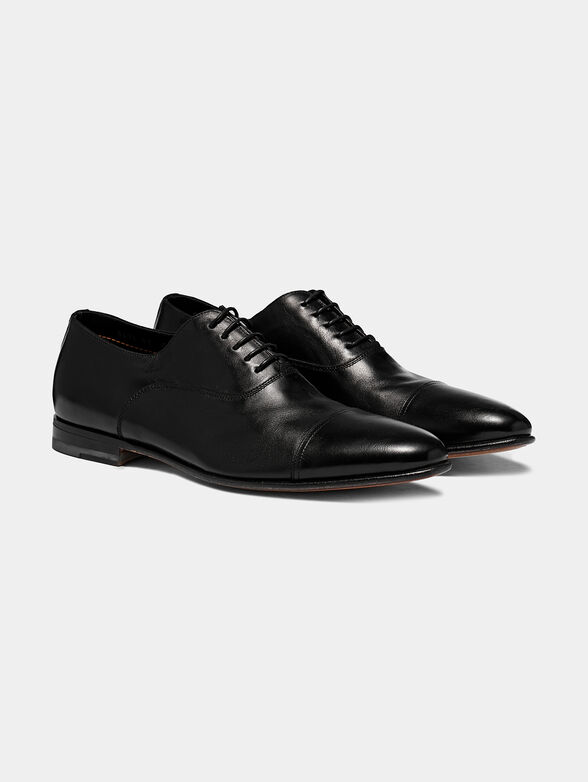 Black leather Oxford shoes - 2