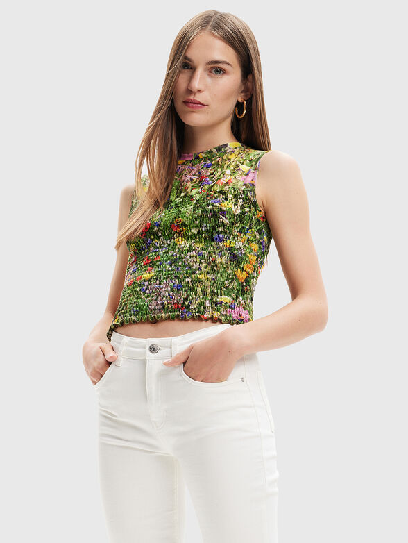 CATANIA top with floral print - 1