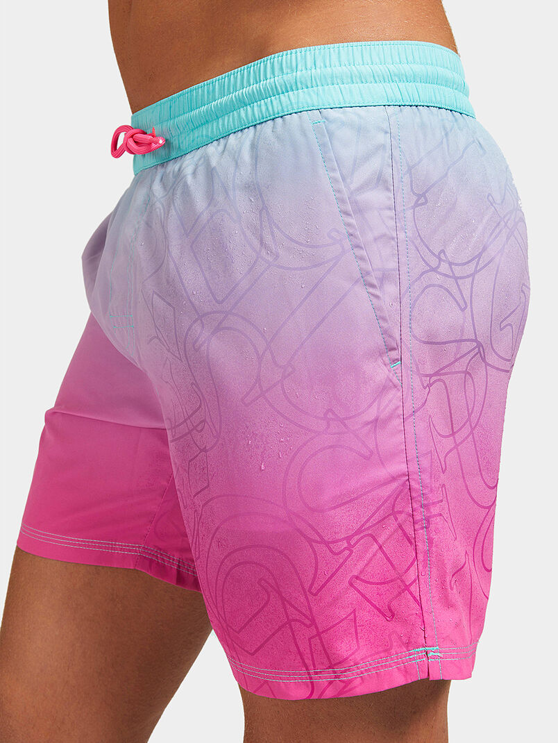 Swim trunks with ombre effect - 3