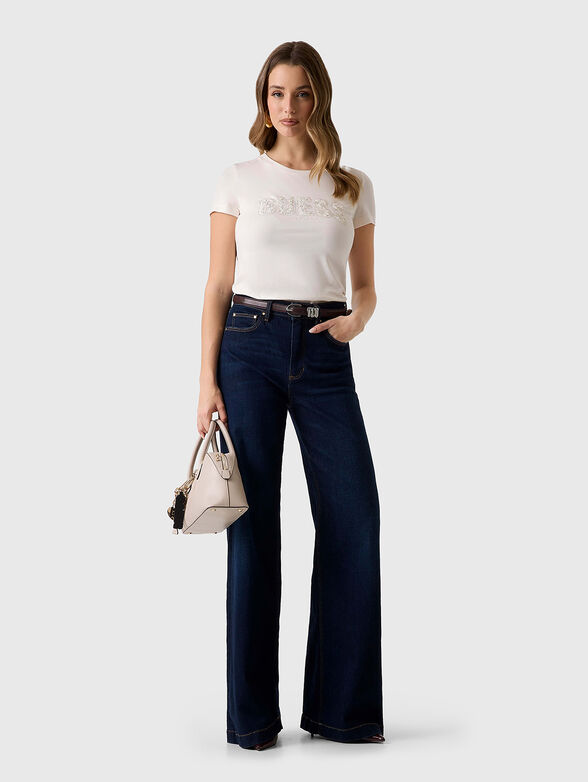 Slim T-shirt in peach color - 2