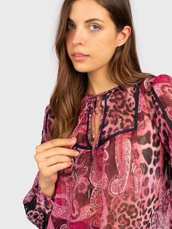 Blouse BRIGIDA with animal print  - 6