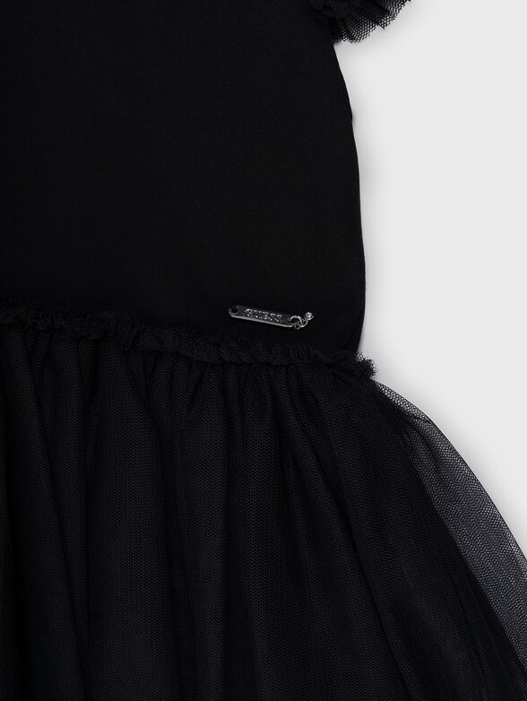 Black dress with tulle - 3