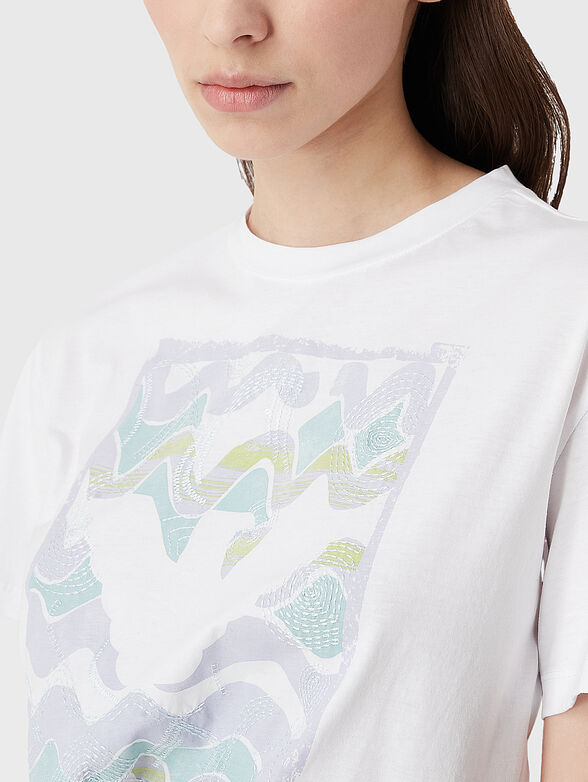 T-shirt with print and embroidery - 4