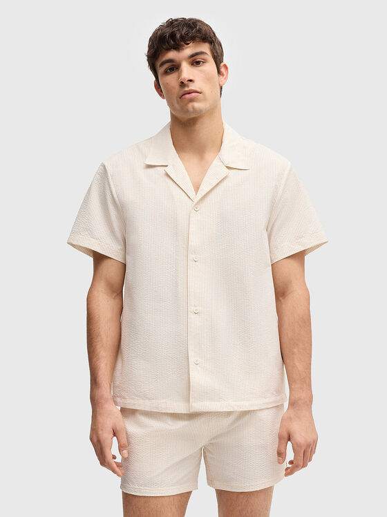 Риза с къс ръкав и класическа яка - 1