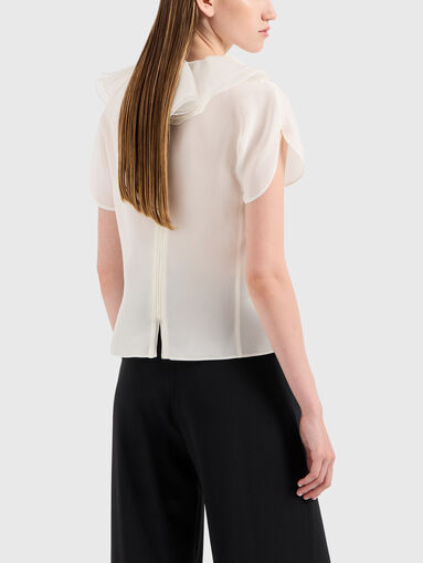 Blouse with accent neckline - 3