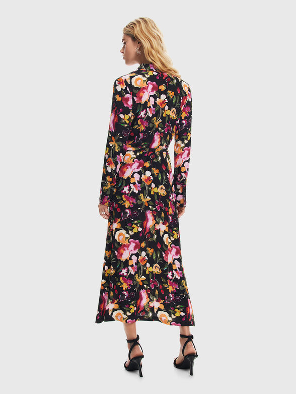 Dress with floral print and belt - 2