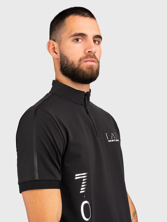 High-neck polo shirt - 5