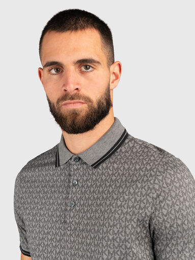 Monogram logo-print polo shirt  - 4