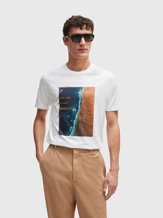 TIBURT cotton black T-shirt with print - 1