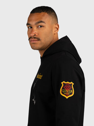 GMH020 printed sweatshirt in black  - 4