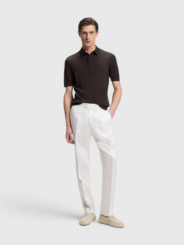 Knit polo in virgin wool - 2