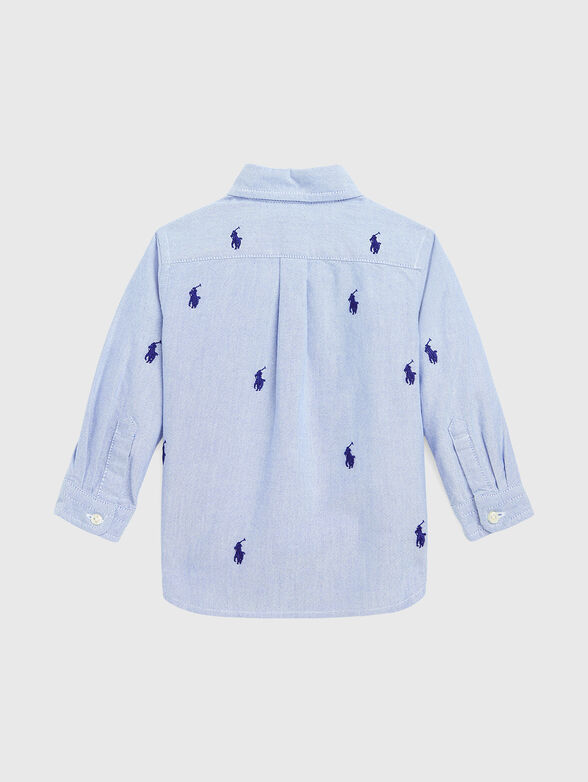 Light blue shirt with embroidered logo - 2