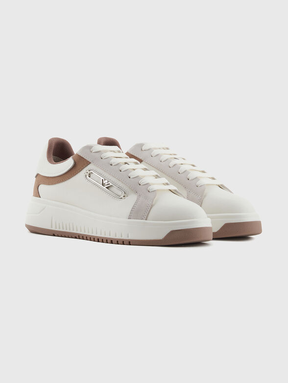 Leather sneakers with logo - 2