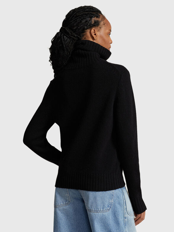 Wool sweater with turtleneck collar - 3