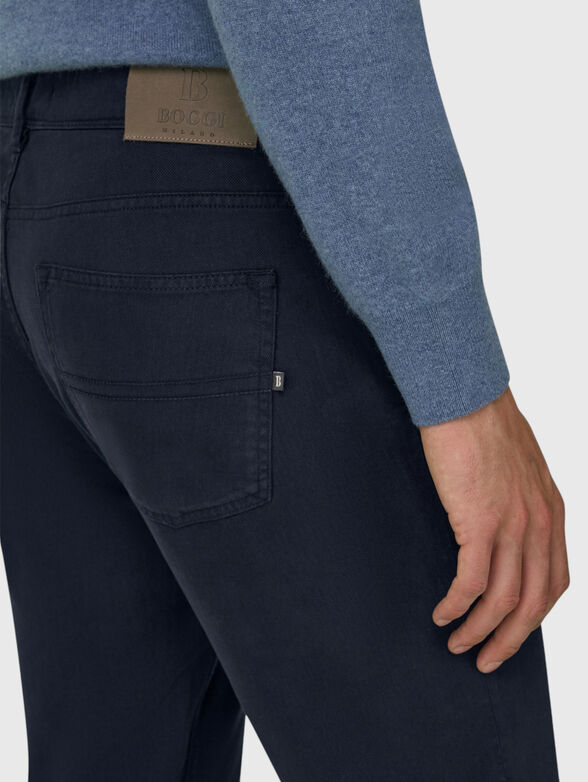 Navy cotton jeans - 4