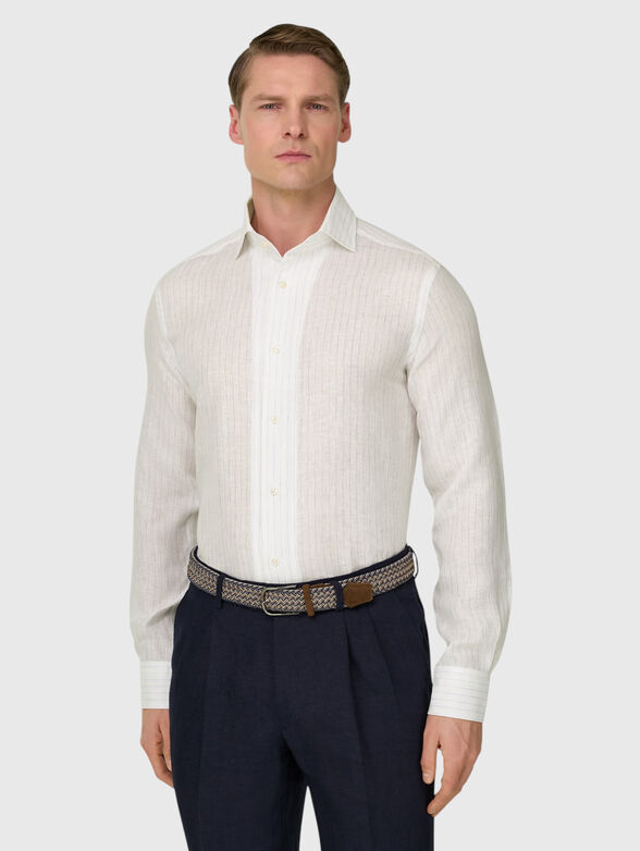 Striped linen shirt - 1