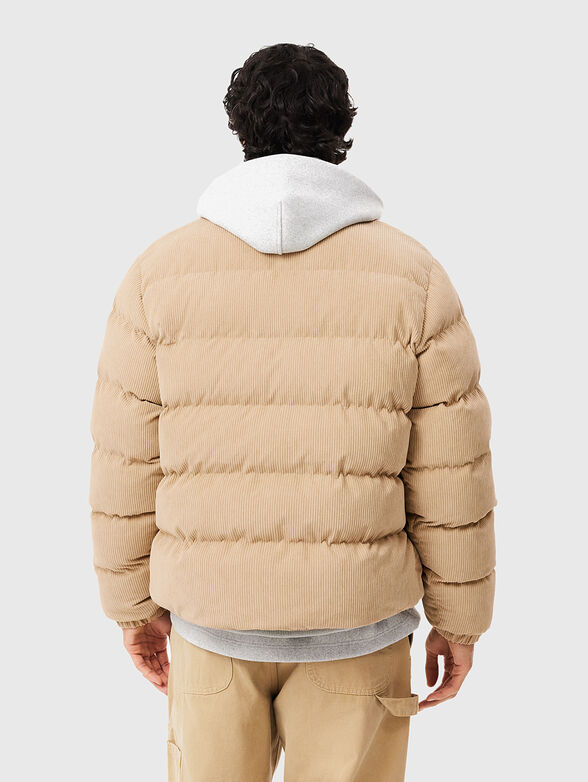 Fluffy jacket in beige - 2