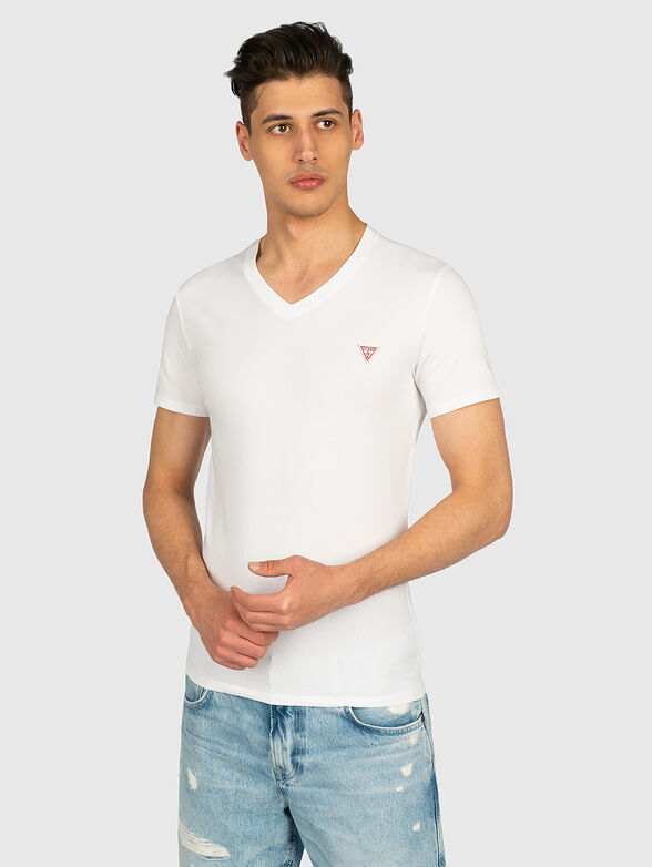 CORE black T-shirt with V-neck - 1