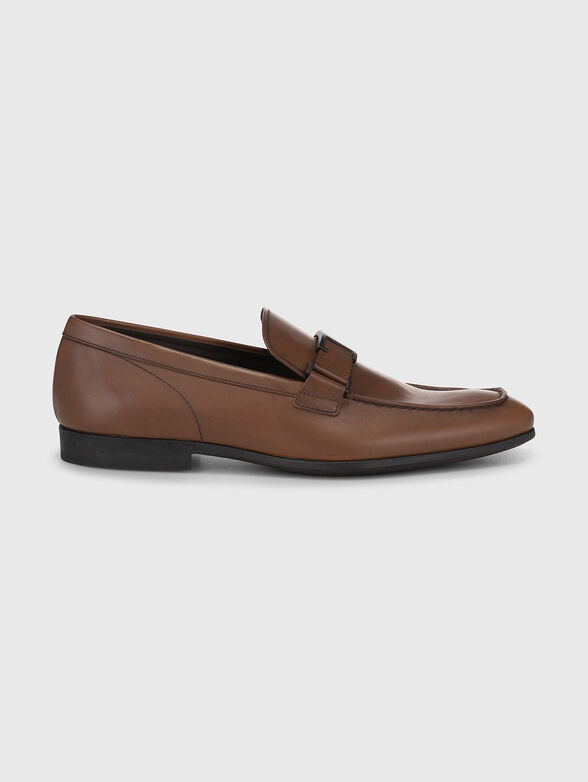 Brown leather loafers  - 0