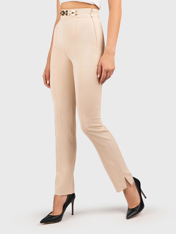 NORAH slim trousers with gold accent - 1
