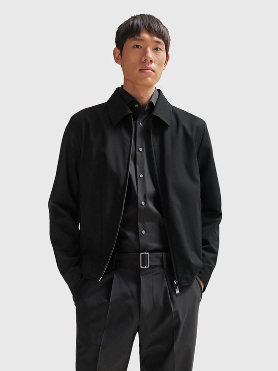 Black wool blend jacket  - 1