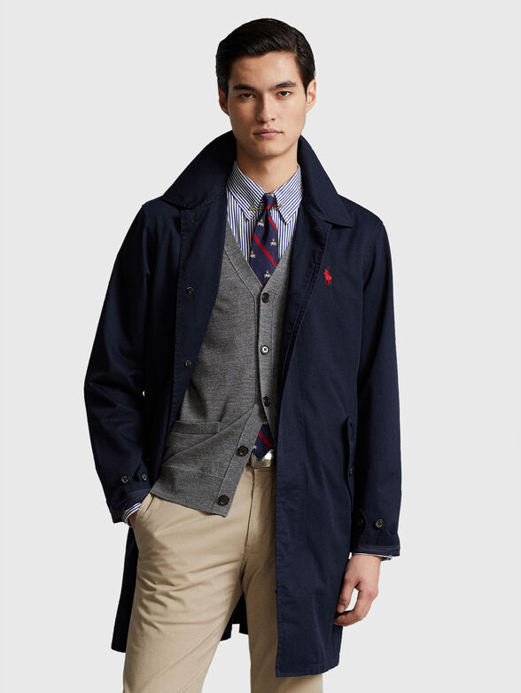 Walking coat with contrast logo  - 1