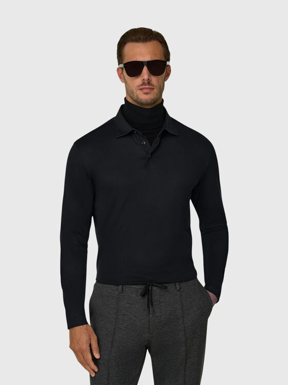 Cotton and silk polo shirt - 1