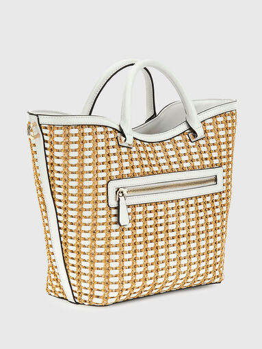 ATALIA tote bag with woven texture - 3