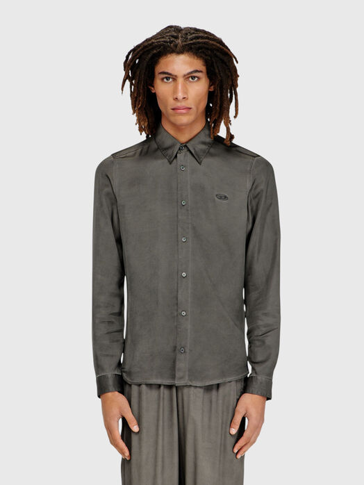Long-sleeve viscose shirt