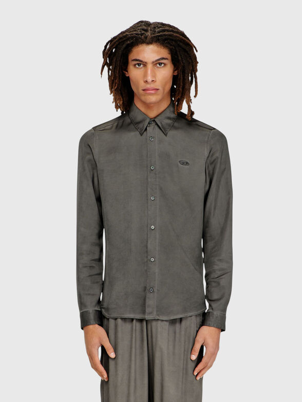 Long-sleeve viscose shirt - 1