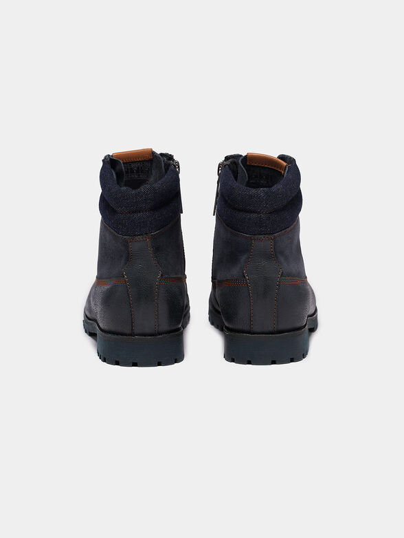 COMBAT DENIM Blue boots - 3