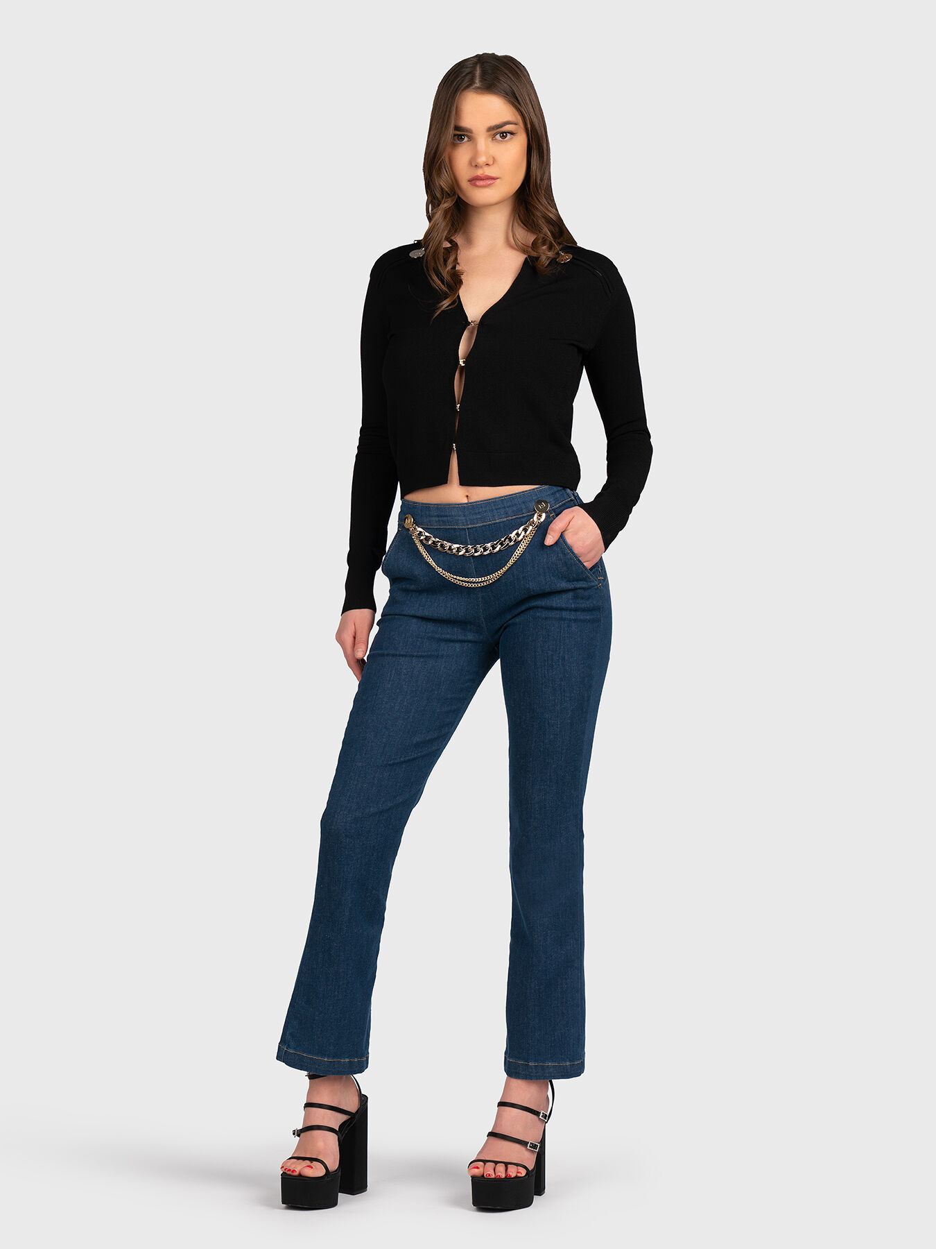 パンツ LIU JO Woman Pants Denim UXX042D4811 78482 High Rise Denim Liu Jo Liu Jo Blue Denim Jeans Woman